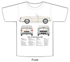 MG Midget Mk1 (disc wheels) 1961-64 T-shirt Front